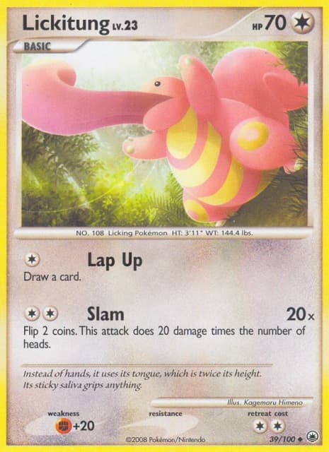 Lickitung (Reverse Holofoil) (39) — Majestic Dawn
