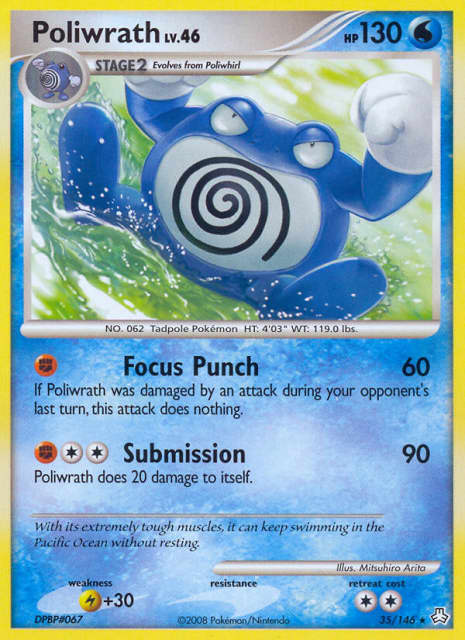 Poliwrath (Reverse Holofoil) (35) — Legends Awakened