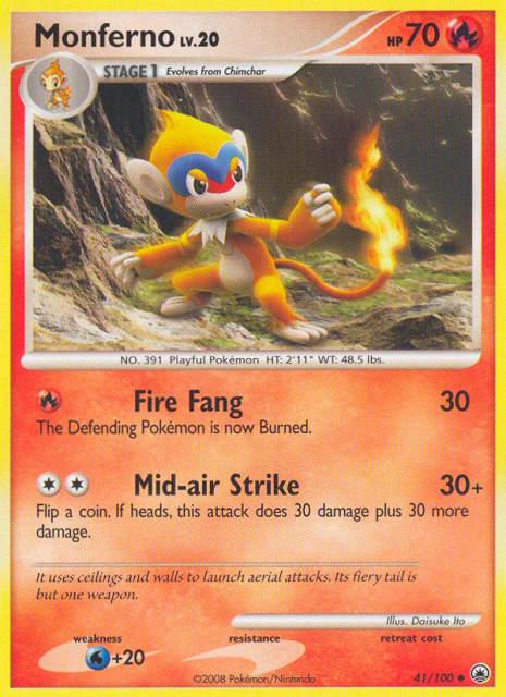 Monferno (Reverse Holofoil) (41) — Majestic Dawn