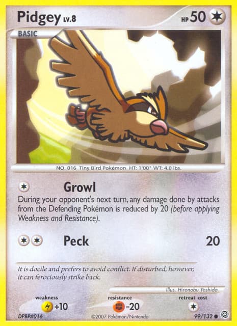 Pidgey (Reverse Holofoil) (99) — Secret Wonders