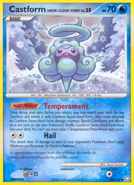 Castform Snow-Cloud Form (Reverse Holofoil) (50) — Legends Awakened