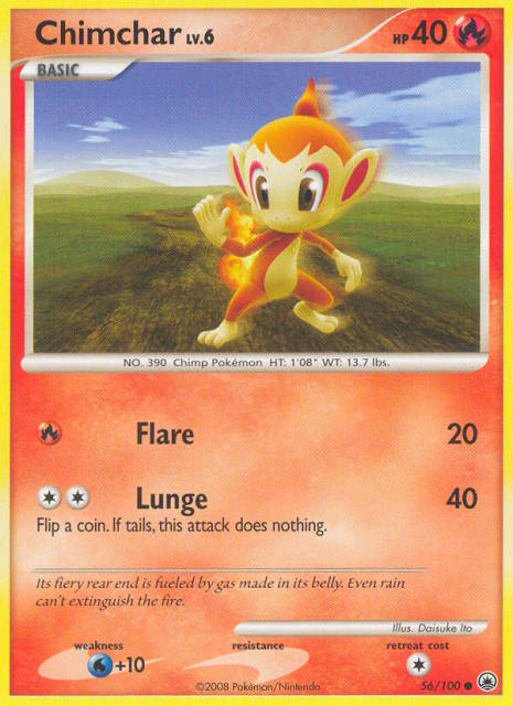 Chimchar (Reverse Holofoil) (56) — Majestic Dawn