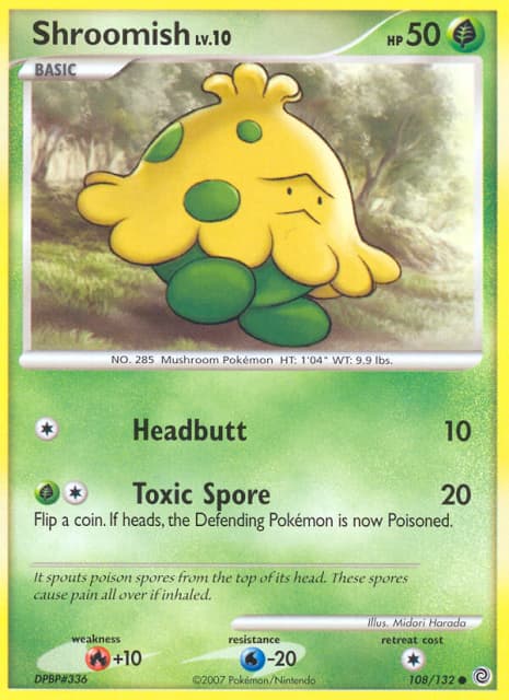 Shroomish (Reverse Holofoil) (108) — Secret Wonders