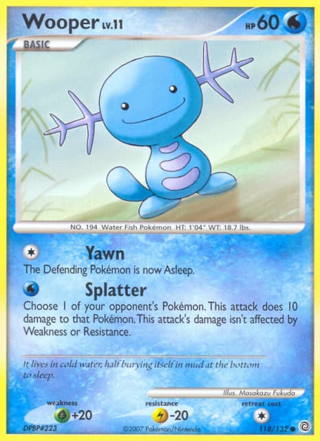 Wooper (Reverse Holofoil) (118) — Secret Wonders