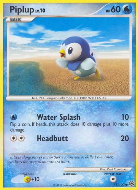 Piplup (Reverse Holofoil) (71) — Majestic Dawn