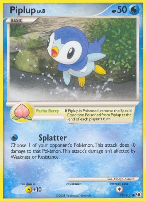 Piplup (Reverse Holofoil) (72) — Majestic Dawn