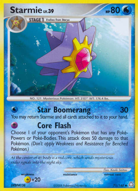 Starmie (Reverse Holofoil) (71) — Legends Awakened