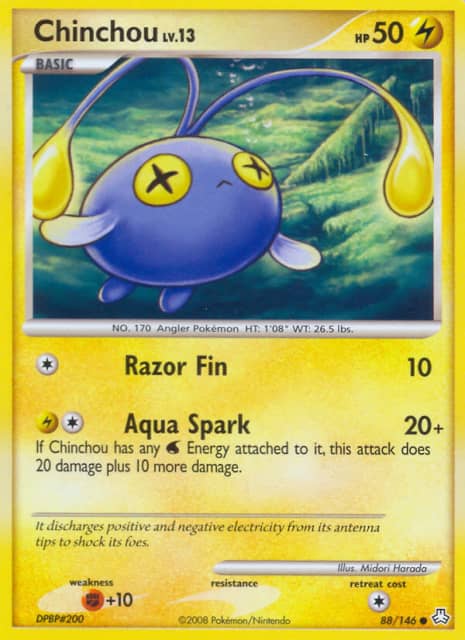 Chinchou (Reverse Holofoil) (88) — Legends Awakened