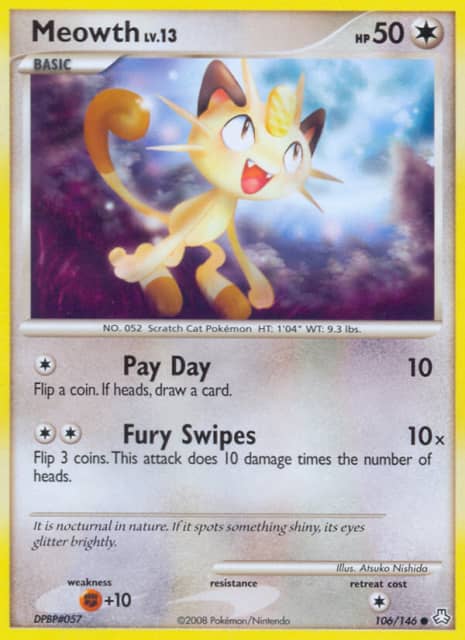 Meowth (Reverse Holofoil) (106) — Legends Awakened