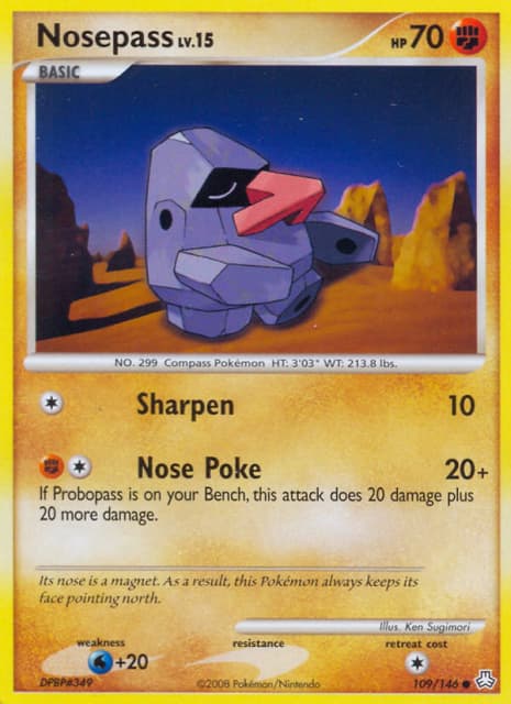 Nosepass (Reverse Holofoil) (109) — Legends Awakened