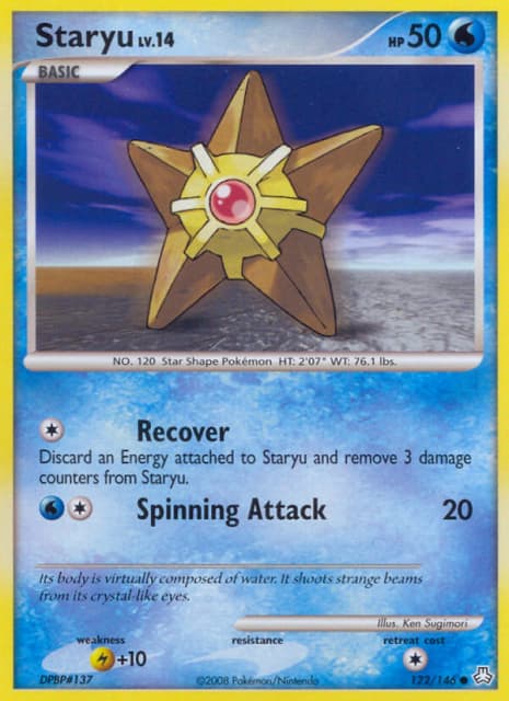 Staryu (Reverse Holofoil) (122) — Legends Awakened