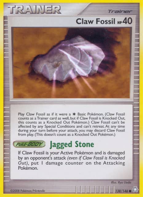 Claw Fossil (Reverse Holofoil) (138) — Legends Awakened