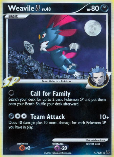 Weavile G (Reverse Holofoil) (17) — Platinum