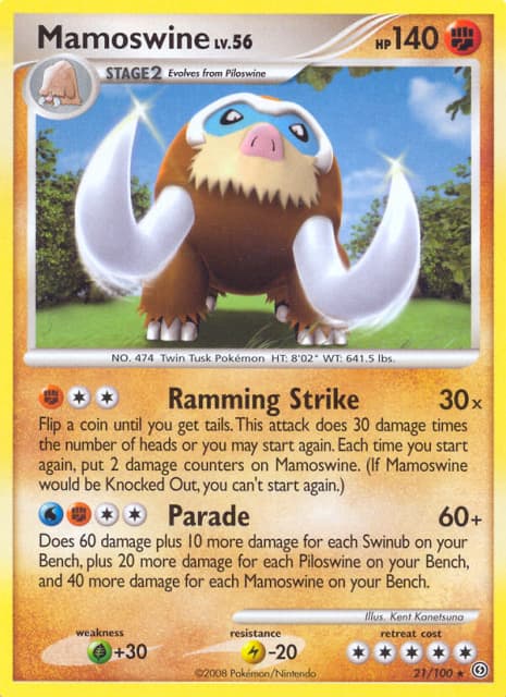 Mamoswine (Reverse Holofoil) (21) — Stormfront