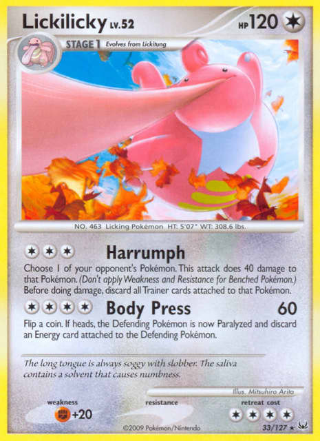 Lickilicky (Reverse Holofoil) (33) — Platinum
