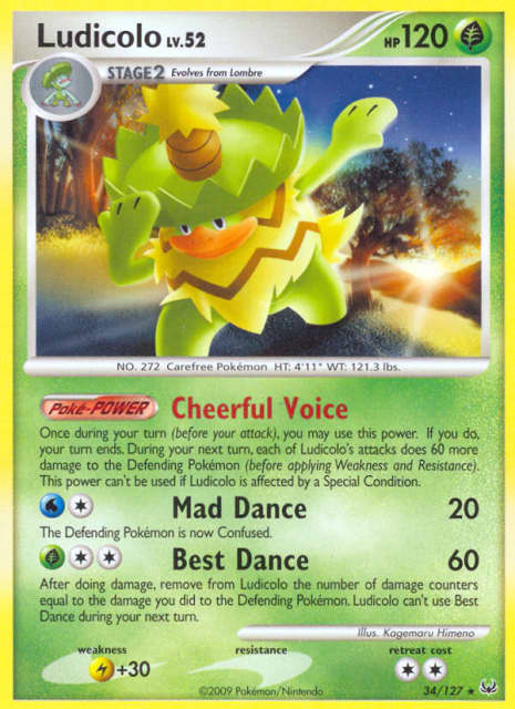 Ludicolo (Reverse Holofoil) (34) — Platinum