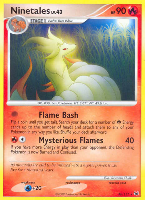 Ninetales (Reverse Holofoil) (36) — Platinum