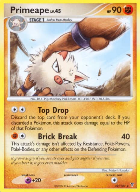 Primeape (Reverse Holofoil) (39) — Supreme Victors