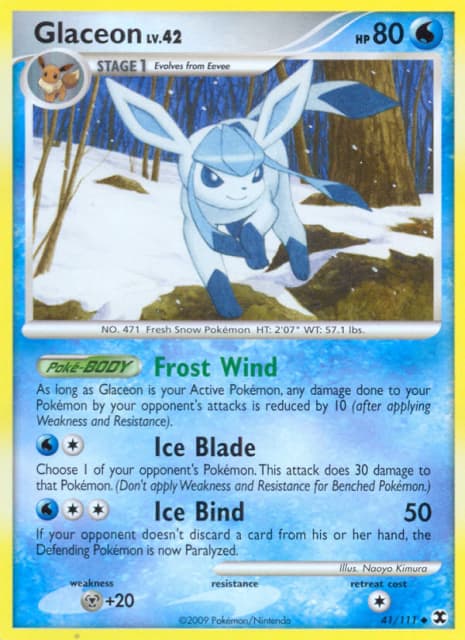 Glaceon (Reverse Holofoil) (41) — Rising Rivals