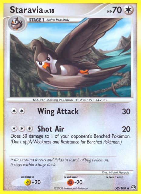 Staravia (Reverse Holofoil) (52) — Stormfront