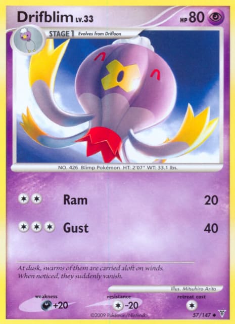 Drifblim (Reverse Holofoil) (57) — Supreme Victors