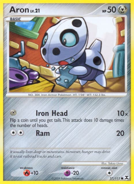 Aron (Reverse Holofoil) (57) — Rising Rivals