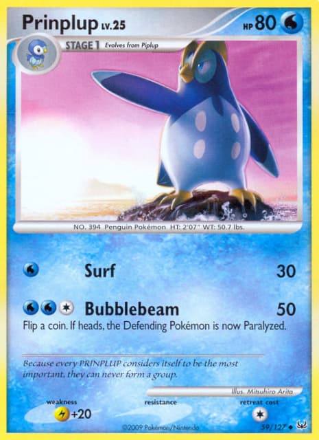 Prinplup (Reverse Holofoil) (59) — Platinum