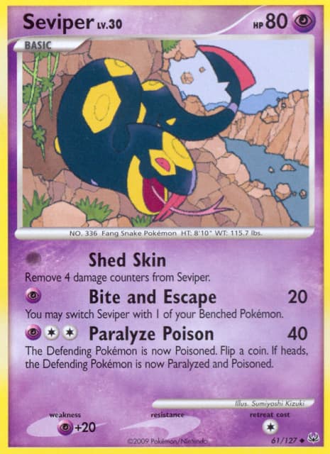 Seviper (Reverse Holofoil) (61) — Platinum
