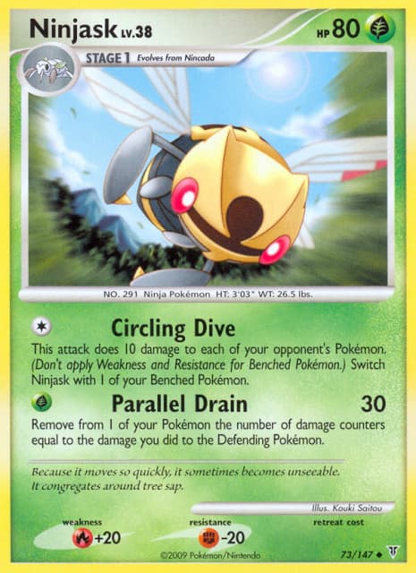 Ninjask (Reverse Holofoil) (73) — Supreme Victors