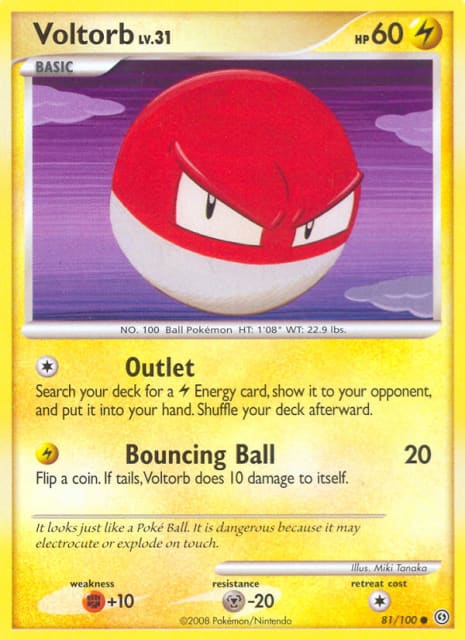 Voltorb (Reverse Holofoil) (81) — Stormfront