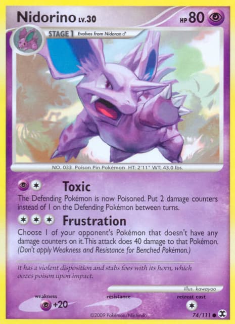 Nidorino (Reverse Holofoil) (74) — Rising Rivals