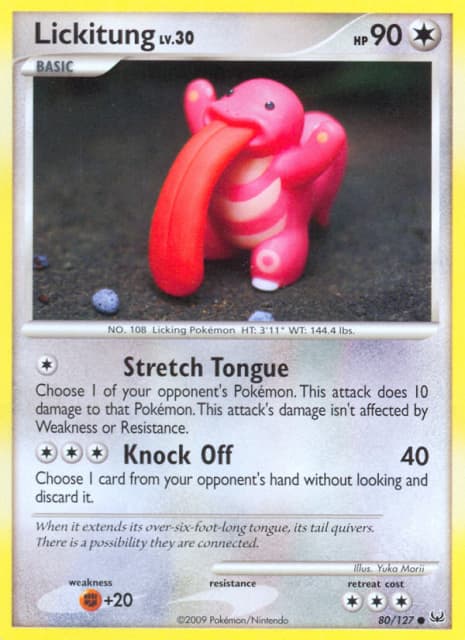Lickitung (Reverse Holofoil) (80) — Platinum