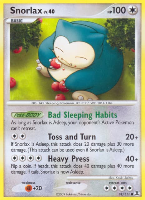 Snorlax (Reverse Holofoil) (81) — Rising Rivals