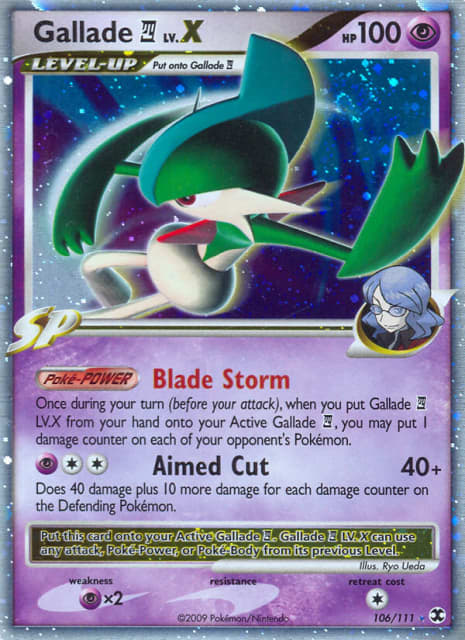 Gallade E4 LV.X (Holofoil) (106) — Rising Rivals