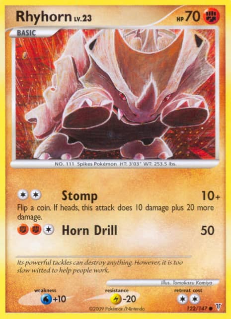 Rhyhorn (Reverse Holofoil) (122) — Supreme Victors