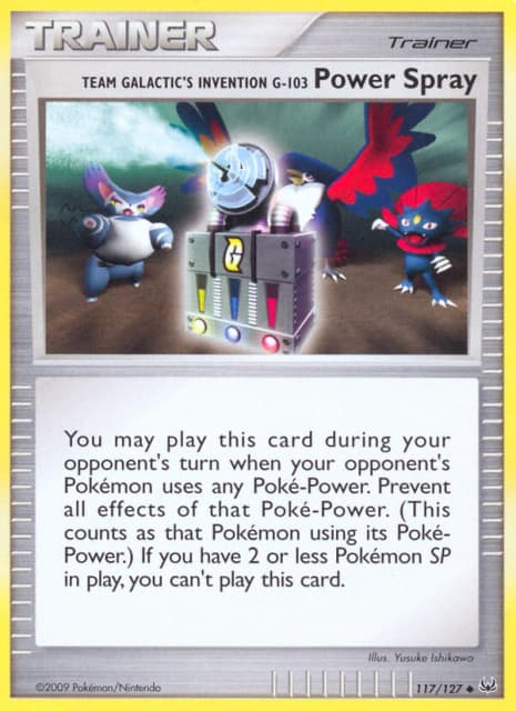 Team Galactic's Invention G-103 Power Spray (Reverse Holofoil) (117) — Platinum