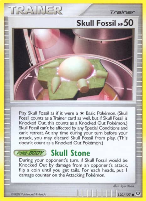 Skull Fossil (Reverse Holofoil) (120) — Platinum