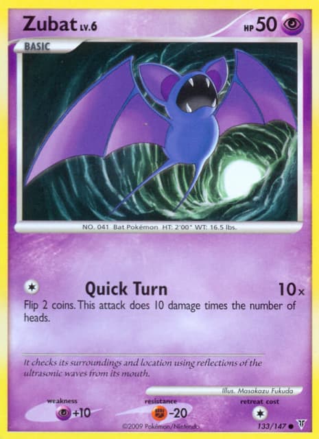 Zubat (Reverse Holofoil) (133) — Supreme Victors