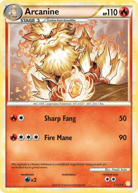 Arcanine (Holofoil) (1) — HeartGold & SoulSilver