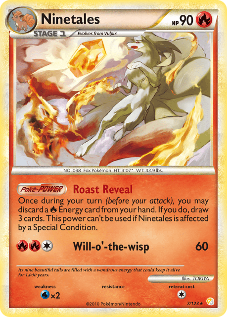 Ninetales (Cracked Ice Holofoil) (7) — HeartGold & SoulSilver
