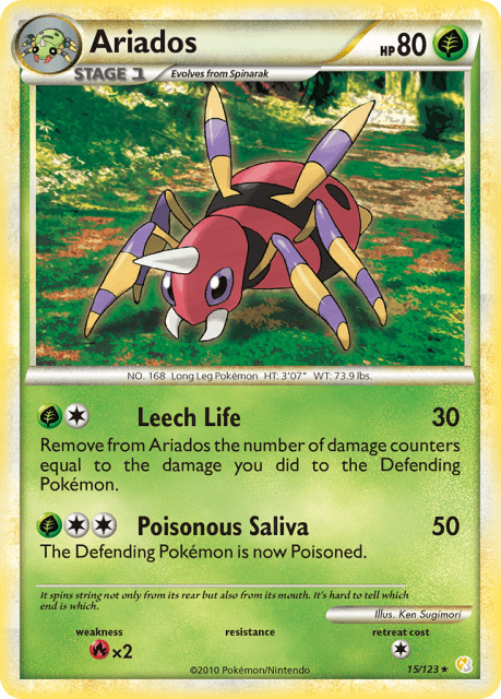 Ariados (Reverse Holofoil) (15) — HeartGold & SoulSilver