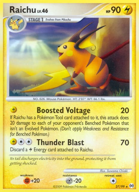 Raichu (Reverse Holofoil) (27) — Arceus