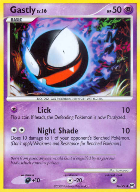 Gastly (Reverse Holofoil) (36) — Arceus