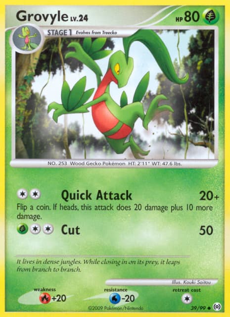 Grovyle (Reverse Holofoil) (39) — Arceus
