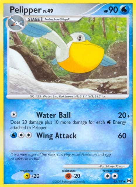 Pelipper (Reverse Holofoil) (45) — Arceus
