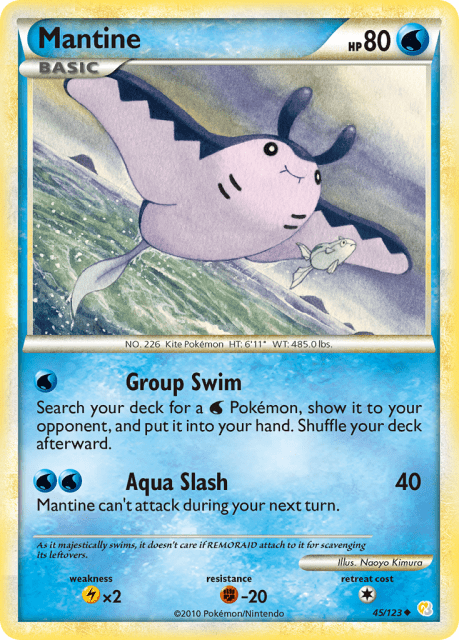 Mantine (Reverse Holofoil) (45) — HeartGold & SoulSilver
