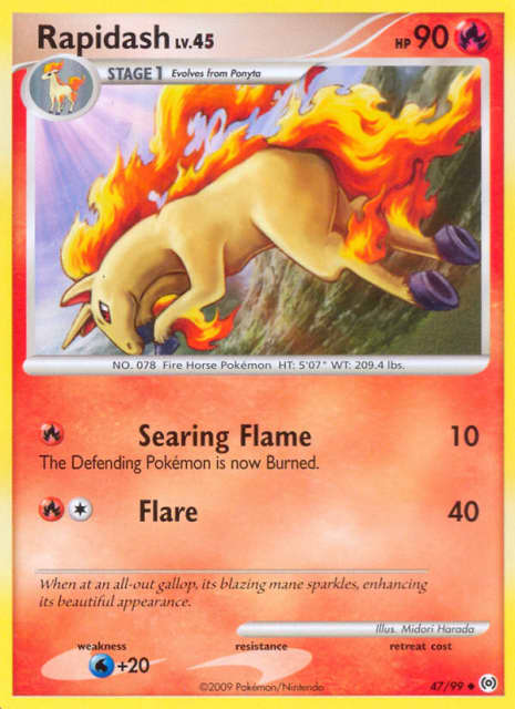 Rapidash (Reverse Holofoil) (47) — Arceus