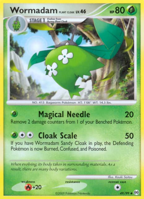 Wormadam Plant Cloak (Reverse Holofoil) (49) — Arceus