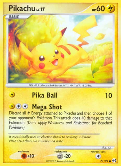 Pikachu (Reverse Holofoil) (71) — Arceus
