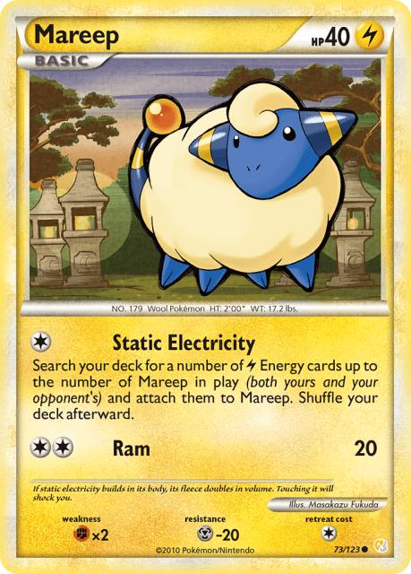 Mareep (Reverse Holofoil) (73) — HeartGold & SoulSilver
